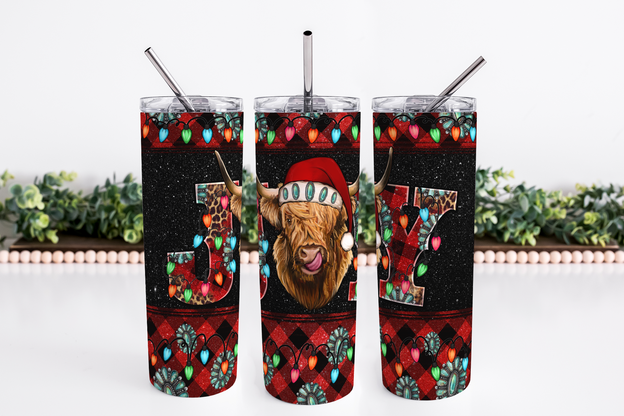 Starbucks Christmas Coffee 20oz Skinny Tumbler with Lid and Straw – Desert  Shirt Co.