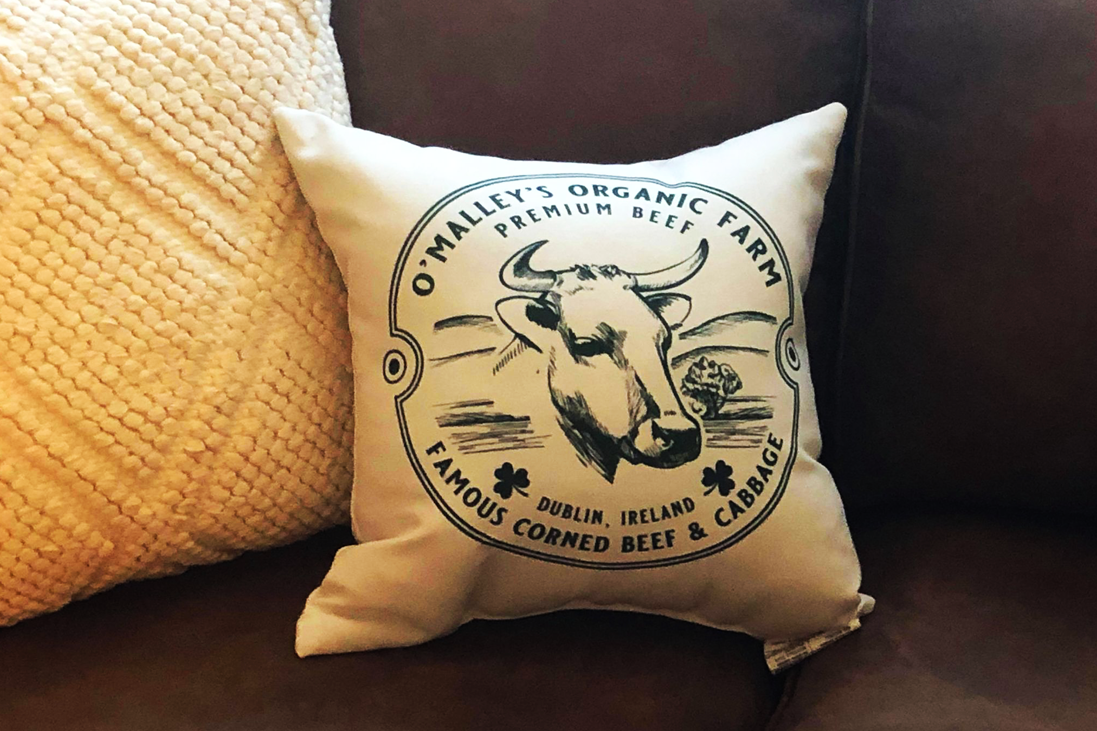 Cow throw pillow online